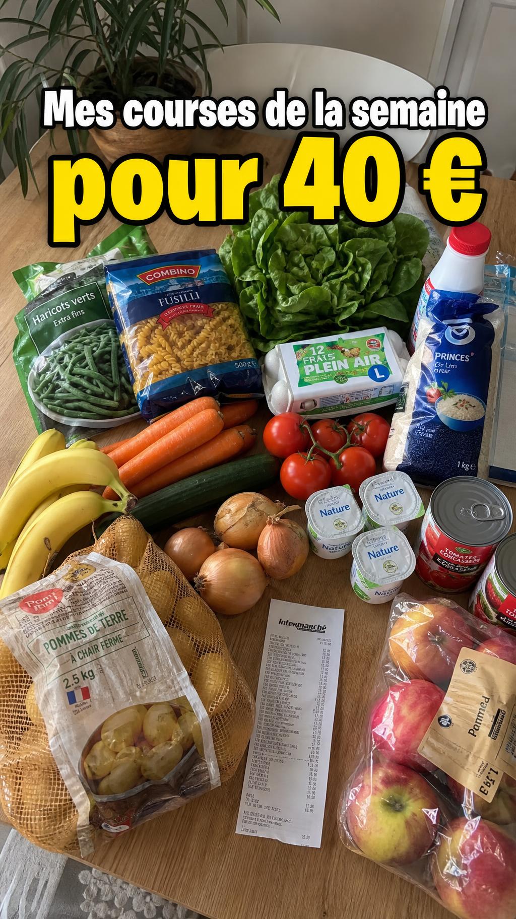 Mes courses de la semaine pour 40 €